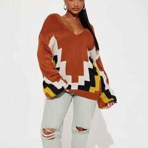 Fashion Nova In That Moment Colorblock Sweater Size Small